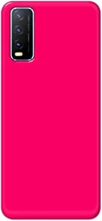 Khaalis Solid Color Pink matte finish shell case back cover for Vivo Y20 - K208231