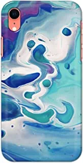 Khaalis Marble Print Blue matte finish designer shell case back cover for Apple iPhone XR - K208223
