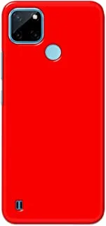 جراب خلفي بلون أحمر غير لامع من خاليس لهاتف Realme C21Y - K208227