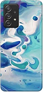 Khaalis Marble Print Blue matte finish designer shell case back cover for Samsung Galaxy A52s 5G - K208223