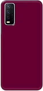 Khaalis Solid Color Purple matte finish shell case back cover for Vivo Y12s - K208235