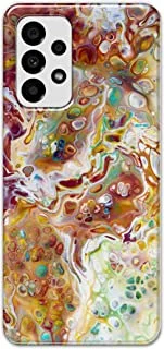 Khaalis Marble Print Multicolor matte finish designer shell case back cover for Samsung A73 - K208217