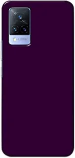 Khaalis Solid Color Purple matte finish shell case back cover for Vivo V21 - K208236