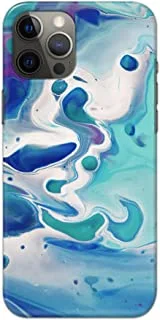 Khaalis Marble Print Blue matte finish designer shell case back cover for Apple iPhone 13 Pro - K208223