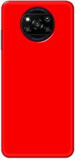 جراب خلفي مطفأ اللمعة بلون أحمر خالص لهاتف Xiaomi Poco X3 Pro - K208227