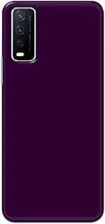 Khaalis Solid Color Purple matte finish shell case back cover for Vivo Y12s - K208236