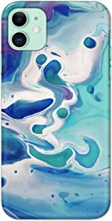 Khaalis Marble Print Blue matte finish designer shell case back cover for Apple iPhone 11 - K208223