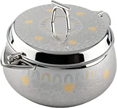 Al Saif Myrna Stainless-Steel Hotpot With Two Handles,Colour: gold, Size:3500 Ml
