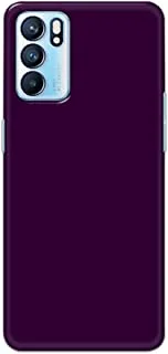 Khaalis Solid Color Purple matte finish shell case back cover for Oppo RENO 6 - K208236