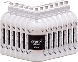 12 PCS Lavarov Liquid Soap White, (12pcs x 1000ml)