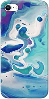Khaalis Marble Print Blue matte finish designer shell case back cover for Apple iPhone SE (2020) - K208223