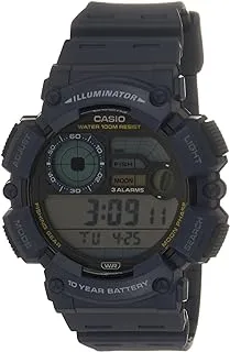ساعة كاسيو للرجال - رقمية متعددة الوظائف - بمينا شفاف وبسوار راتنج - WS-1500H-2AVDF.