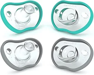 Flexy Pacifier - 4 pack 3m+ - Grey+Teal