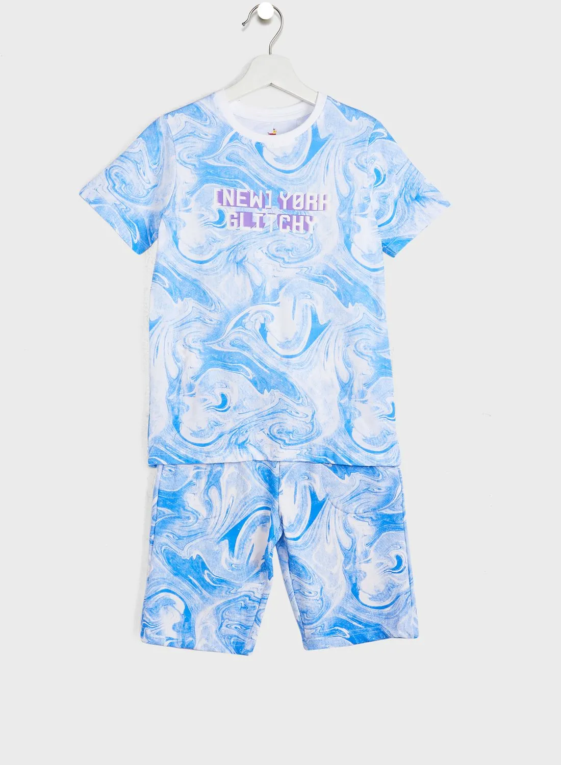 Pinata All Over Printed T-Shirts & Shorts Set For Boys
