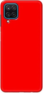 جراب خلفي متين بلون أحمر خالص من خاليس لهاتف Samsung Galaxy A12 - K208227