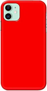 جراب خلفي متين بلون أحمر خالص لهاتف Apple iPhone 11 - K208227