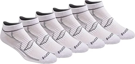 Saucony Men's Multi-Pack Bolt Performance Comfort Fit No-Show Socks