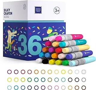 Mideer 36 Colors Silky Jumbo Crayons for Toddler