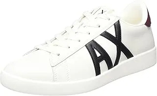 Armani Exchange Elevated Stripe Logo Colorblock Action Leather Sneaker mens Sneaker