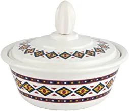 Al Saif Acrylic Al Roshan Design Thamer Bowl with Cover Set, 14 cm Size
