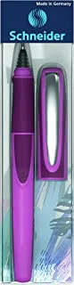 Schneider Ray Cartridge Rollerball Pen, M (Medium), Refillable, Boysenberry Barrel, Royal Blue Erasable Ink Cartridge, Pack of 1 Pen (187809)