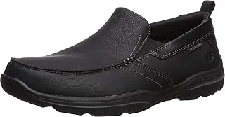 Skechers mens Relaxed Fit: Harper - Forde Slip On Loafer, Black Leather, 9.5 X-Wide US