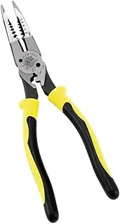 Klein Tools J207-8CR Needle Nose Pliers are All-Purpose Linesman Pliers for Crimping, Looping, Cutting, Stripping, Crimping, Shearing, One Size