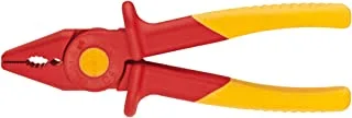Knipex Tools 98 62 01 Snipe Nose Plastic Pliers 1000V Insulated, Red/Yellow, One Size