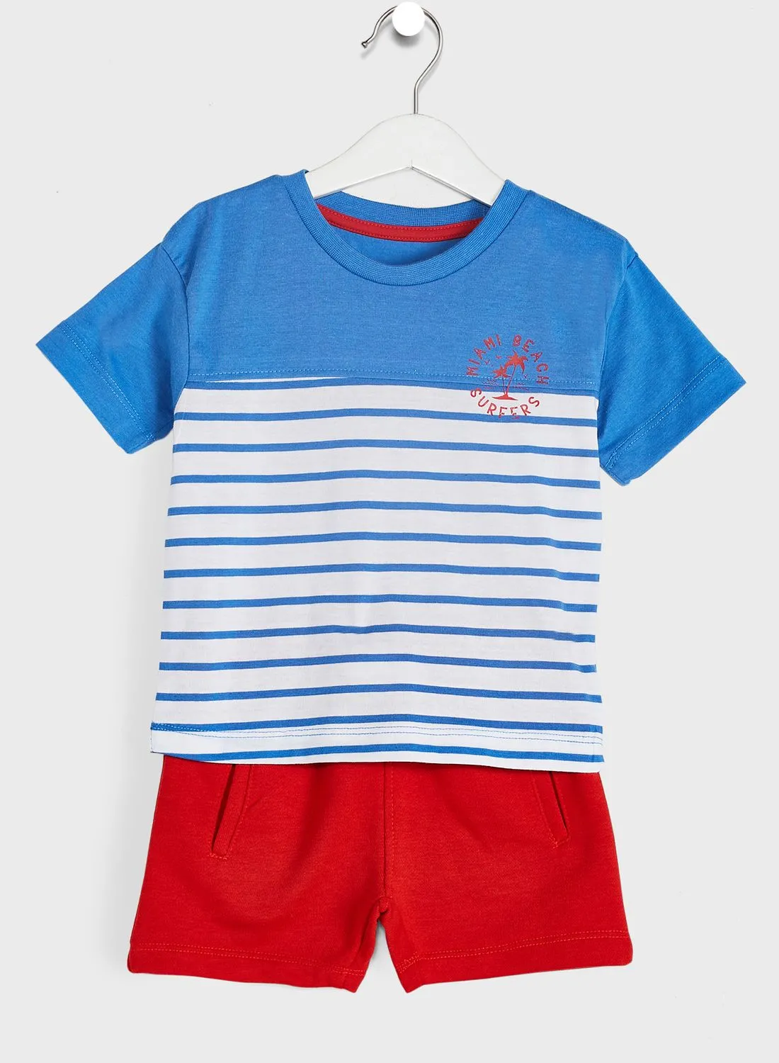 MINOTI Infant Striped T-Shirt & Shorts Set