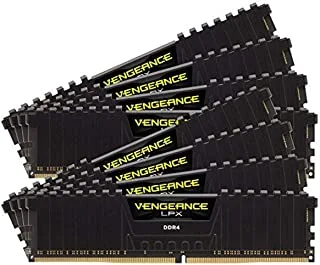 كورسير CMK128GX4M8B3000C16 Vengeance LPX 128GB DDR4 DRAM 3000MHz C16 Memory Kit ، أسود