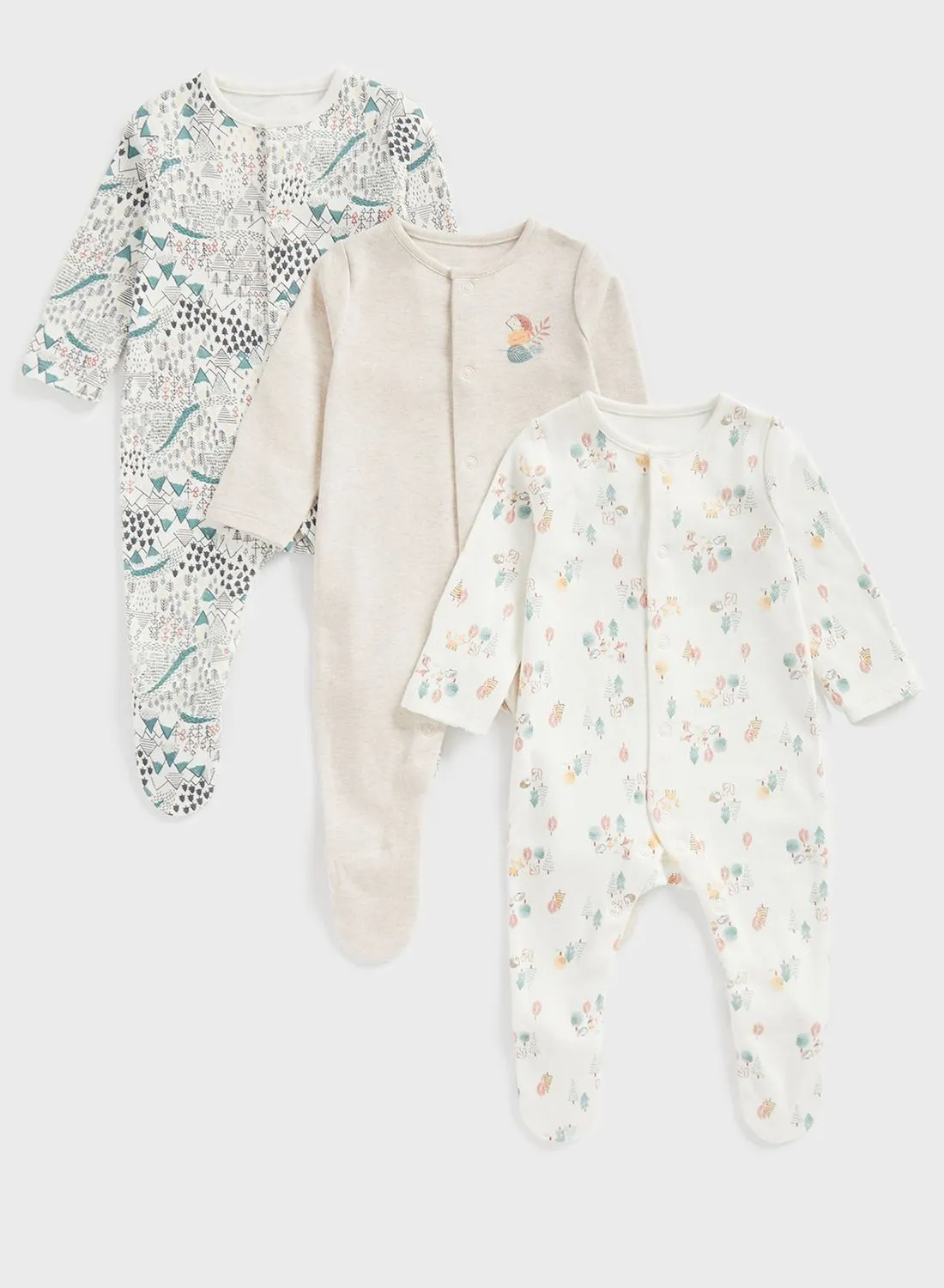 mothercare Infant 3 Pack Assorted Pyjama Set