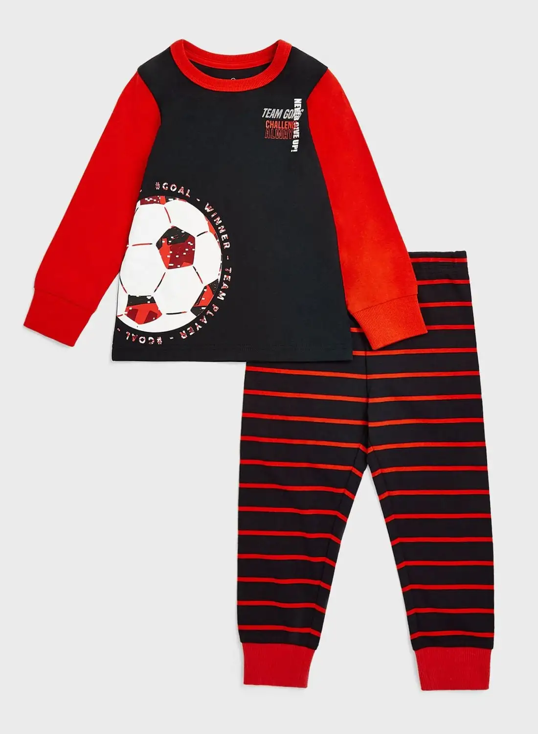 mothercare Youth Football Print Pyjama Set