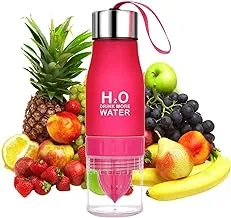 Fruit Infuser Water Bottle For Weightloss, Healthy Drinks, Gym, Sports, Fitness, Travel, And Diet, 650 Ml Tritan Detox Bottle With Holding Strap And Strainer Offers Stylish And Healthy Life Style