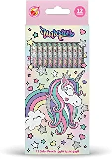 UNICORN Colored Pencils, 12 Count Presharpened Color Pencil, Color Pencils for School Art Projects, Creative Play, Drawing - Great Gift Idea for Kids and Adults