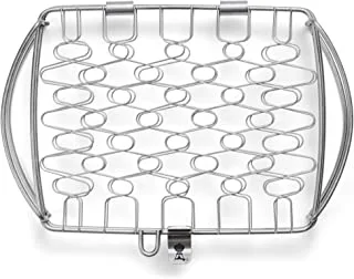 WEBER - Barbecues Grilling Fish Basket, stainless steel, fits 47cm and larger grills, high-quality Stainless steel, 5.6cm Height x 28cm Width x 46cm Depth