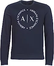 A|X Armani Exchange mens Long Sleeve Sweatshirt with big logo Pullover Sweater