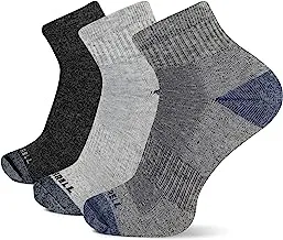 Merrell Men's 3 Pack Cushioned Performance Hiker Socks (Low/Quarter/Crew Socks)
