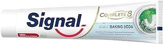 SIGNAL Complete 8 Nature Elements Toothpaste, for deep cleaning & 12hrs fresh breath, Baking Soda, with Zinc for natural antibacterial protection, 75ml