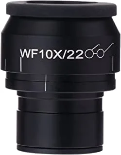 بريسر 10x Magnification Extreme Widefield Crosshair-Micrometre Eyepiece مع شبكاني ، مقاس 22 مم × 30 مم أسود