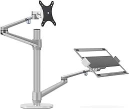 UPERGO OLL-3L Aluminum 2 in 1 Monitor Arm, Laptop Stand And Mount For Gaming Office Use, 17