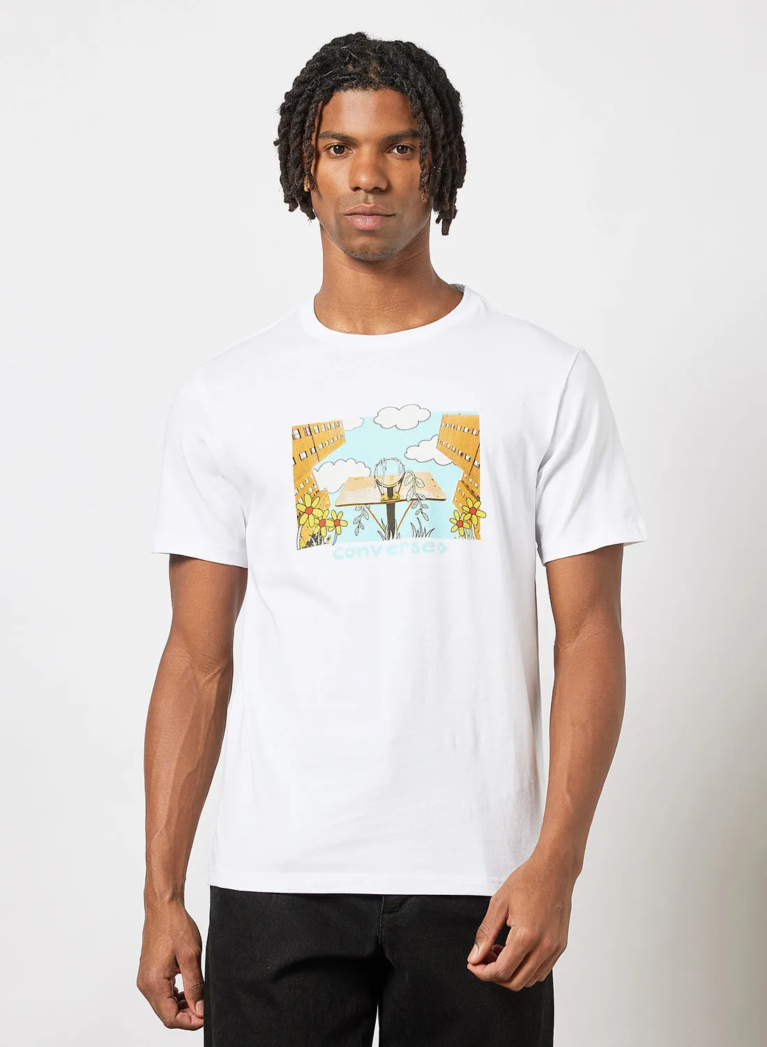 CONVERSE Overgrown Hoops Graphic T-Shirt