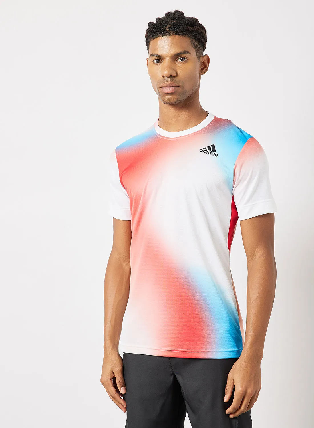 Adidas Melbourne Tennis Freelift Printed T-Shirt