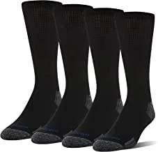 MediPeds mens NanoGLIDE Crew Socks, 4-Pack Casual Sock
