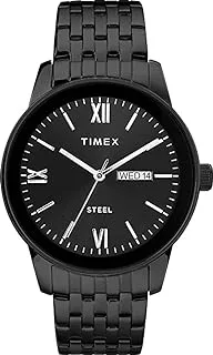 ساعة Timex للرجال كوارتز بشاشة عرض تناظرية وسوار ستانلس ستيل TW2T50400