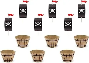 Party Deco Pirates Party Cupcake Kit 6-pieces