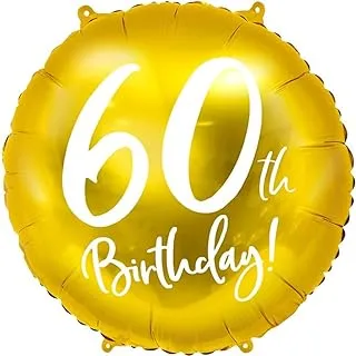 Party Deco 60th Birthday Foil Balloon, Gold