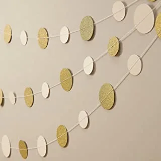 Ginger Ray Gold Sparkle and Pastel Wedding Party Circle Garland
