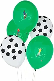 My Little Day Football Tattooed Balloons 5-Pieces, 30 cm Size
