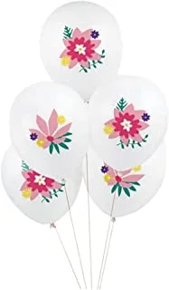 My Little Day Flowers Tattooed Balloons 5-Pieces, 30 cm Size
