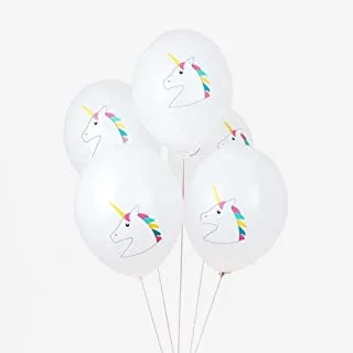 My Little Day Unicorn Tattooed Balloons 5-Pieces, 30 cm Size